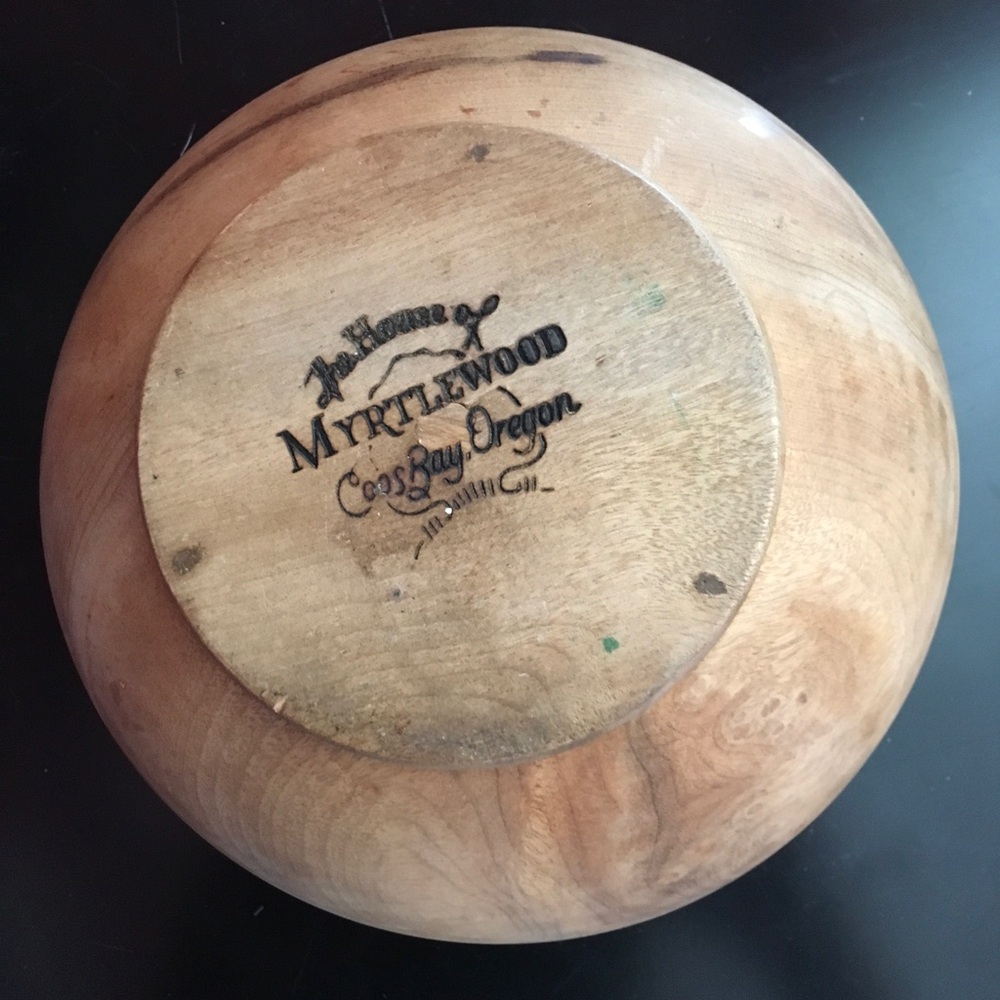 Unique Rare Myrtlewood Bowl